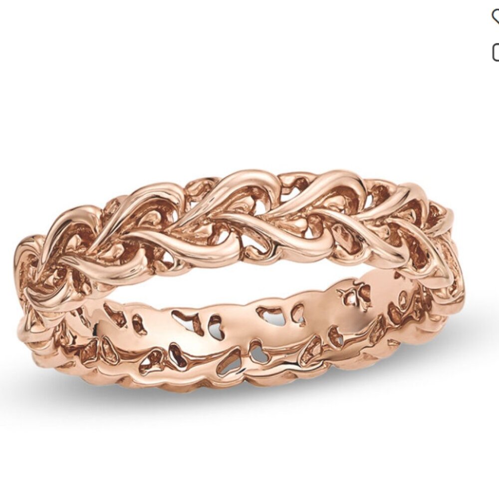 SALE!!!! Simply Stacks Rose Gold-Plated Sterling Silver Intertwined Heart RinG